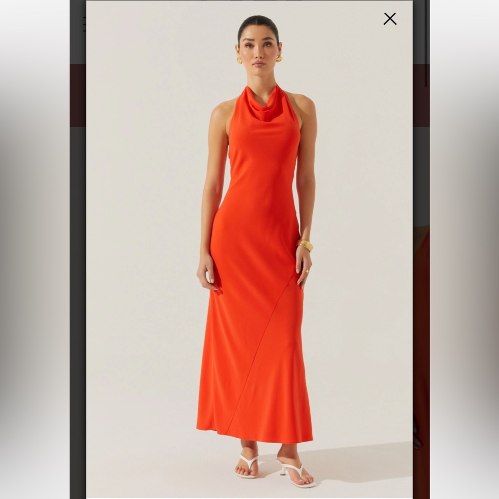 ASTR DALISAY COWL NECK HALTER DRESS